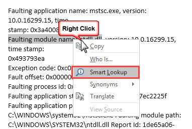 right click on a word or phrase and choose smart lookup