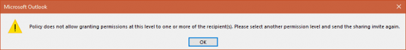 sharing policy error