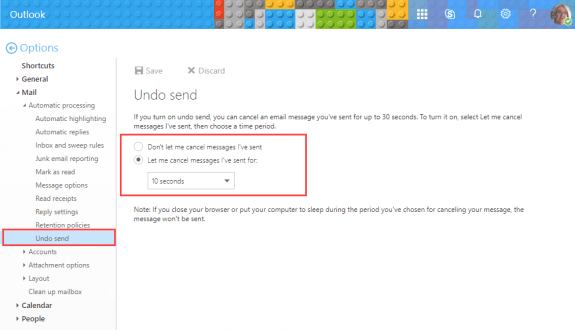 undo send settings