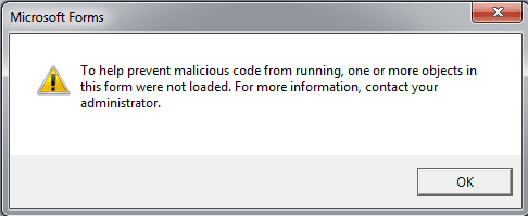 custom form error