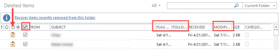customize the view to find deleted tasks