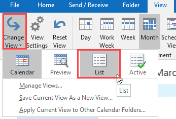 switch to list view