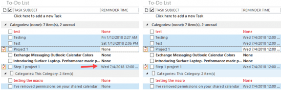 update the reminder times