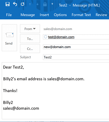 merged message