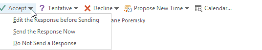 remove the do not send a response option