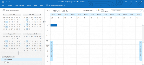 select dates in the calendar