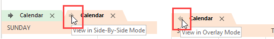 overlay or side-by-side