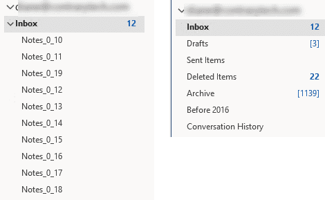 before and after deleting the folders