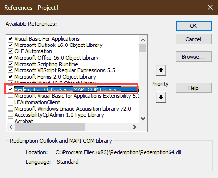 reference redemption library