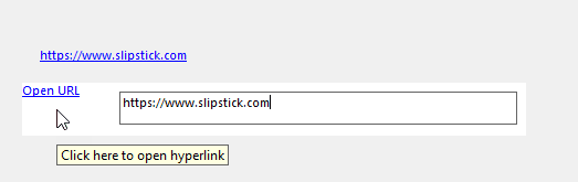 hyperlinks in a custom form