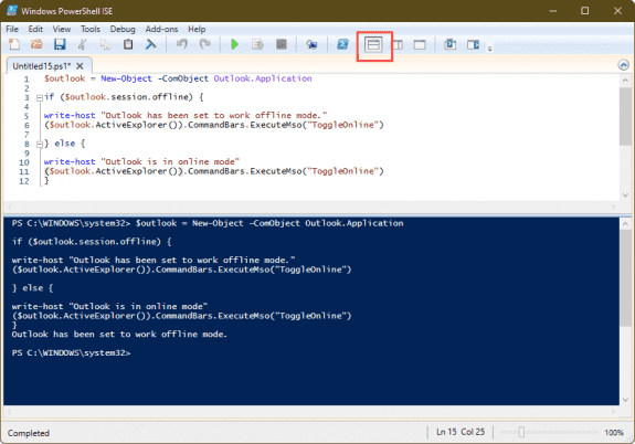 powershell to work offline