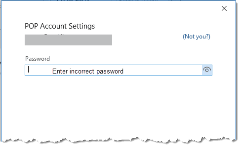type the wrong password