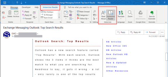 immersive reader sample
