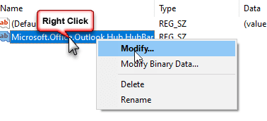 modify the value