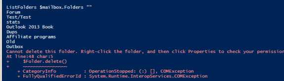 list of empty folders that were deleted