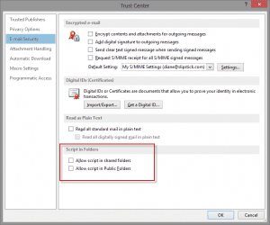 All scripts in folders Outlook 2013