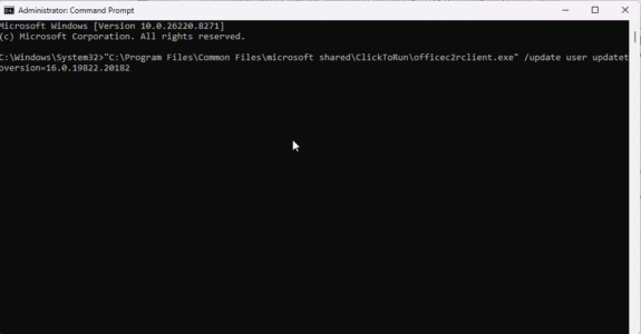 cmd window using run as administrator