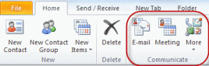 Communicate chunk on ribbon