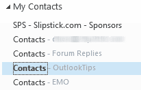 Contacts index