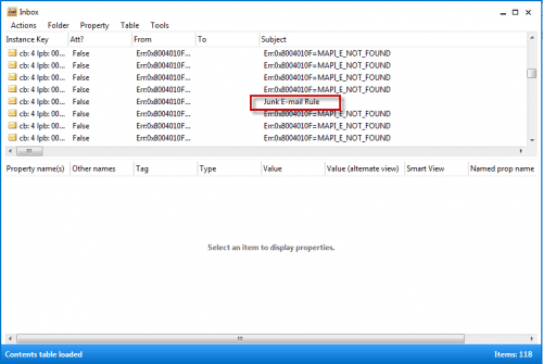 Delete junk email rule using mfcmapi