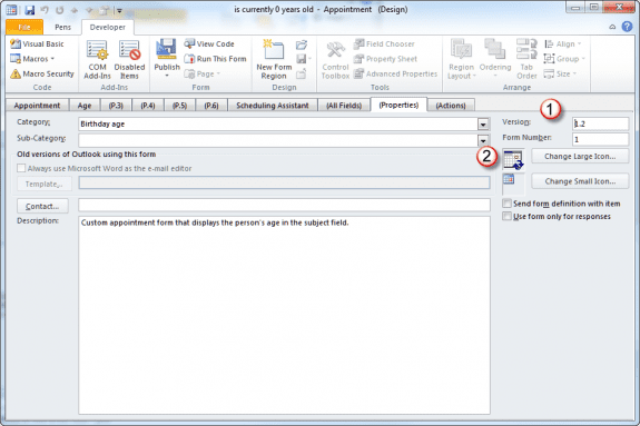 Outlook Forms Designer