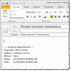 Send an email to attendees who have not responded