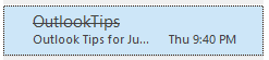 An expired message is marked with a strikethrough font