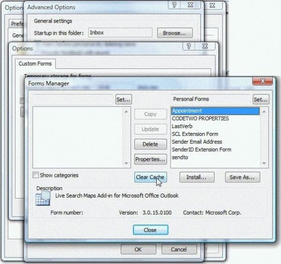 Forms dialog
