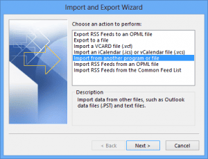 Import file