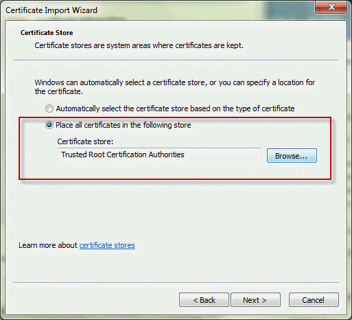 Add the certificate to trusted publishers