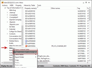 Expand Root Container and Top of Information Store to find Inbox