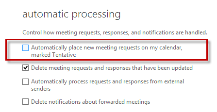 OWA Settings - click for image of full dialog