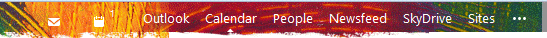 Navigation bar with New mail and Reminder icons