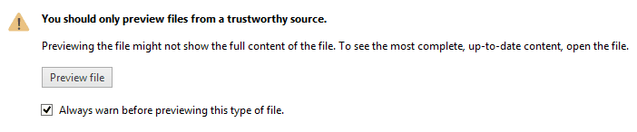 Preview error