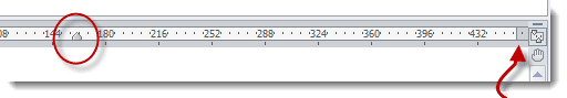 Use ruler to check margins