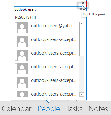 Search in the people peek