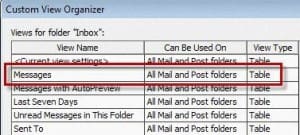 Select the messages view