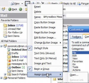 Customize the toolbar button 