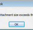 Attachment size warning