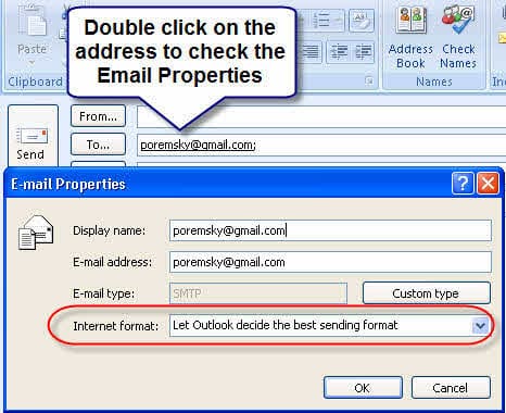 Let Outlook choose