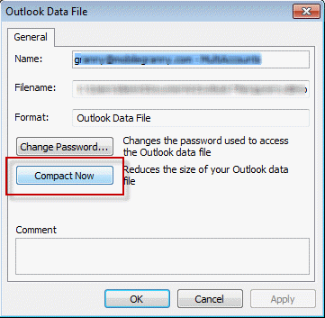 Compact Now in Outlook