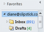 Click on the default data file to view Outlook Today in Outlook 2010