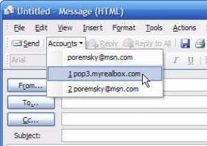 Select the account you want assigned to the template