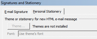 stationery-dialog Stationery and Fonts dialog