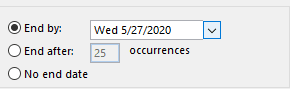 recurrence pattern