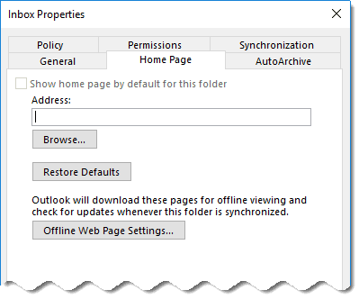 home page tab is restored