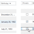 click in the column to enable