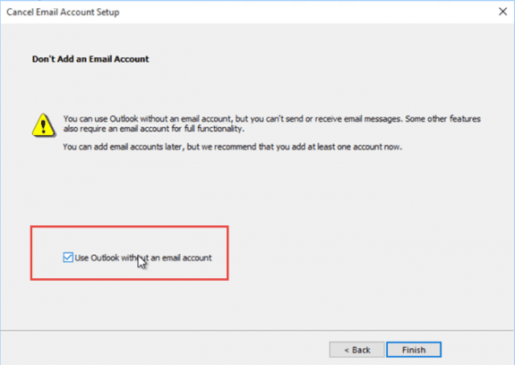 use no mail account profile