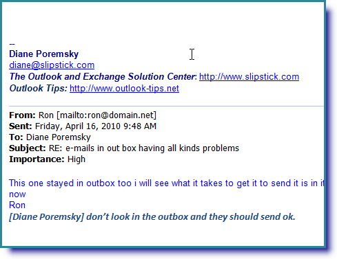 no quote marks - mark comments with