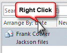 right click on the row of field names